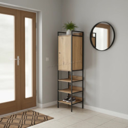 Etajera Tempo Kondela Lorva (Oak/Black)