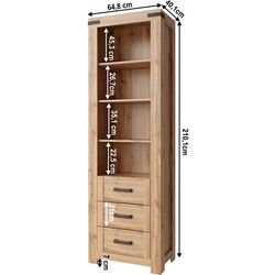 Стеллаж Tempo Kondela Moratiz 3S (Wotan Oak) Thumb