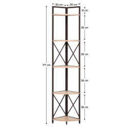 Стеллаж Tempo Kondela Pasoko (Oak/Black) Thumb