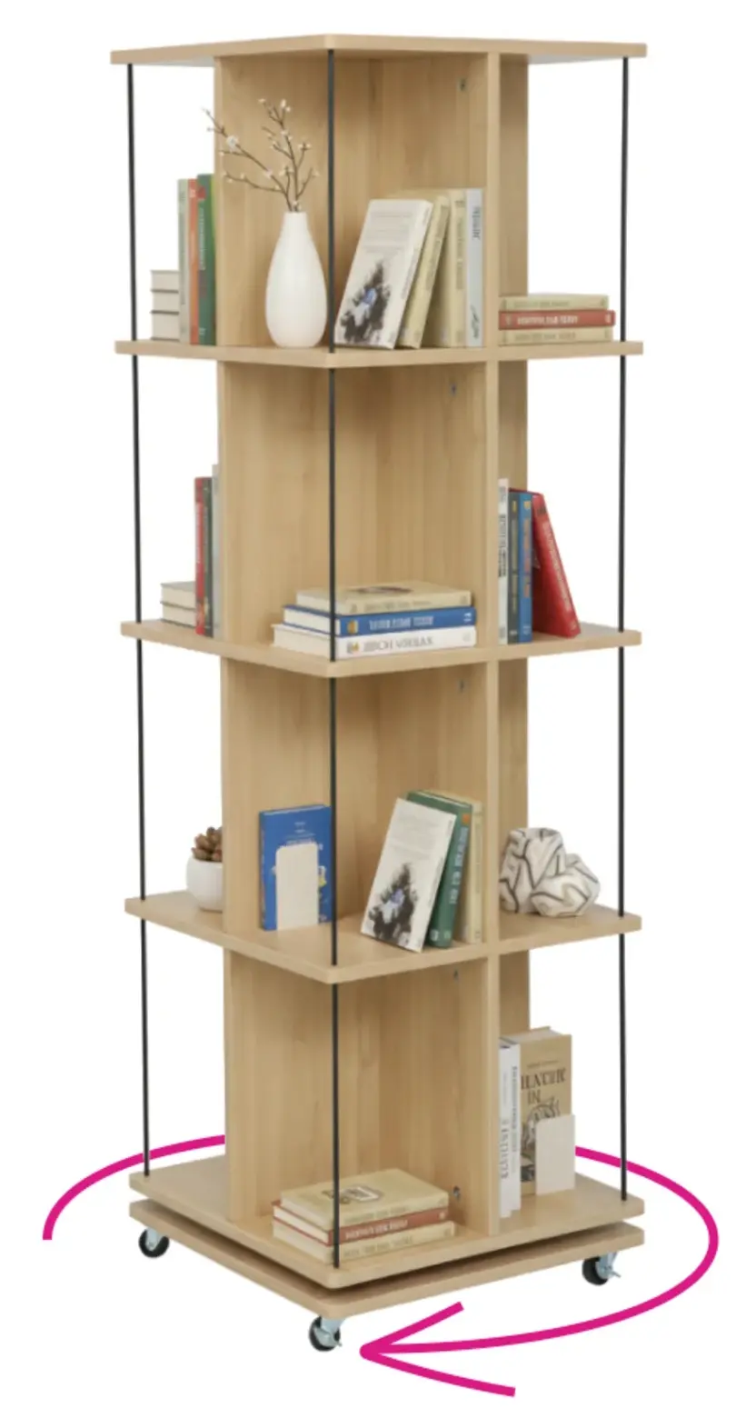 Стеллаж Tempo Kondela Potor (Oak/Black) - 4