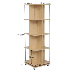 Стеллаж Tempo Kondela Potor (Oak/Black) Thumb
