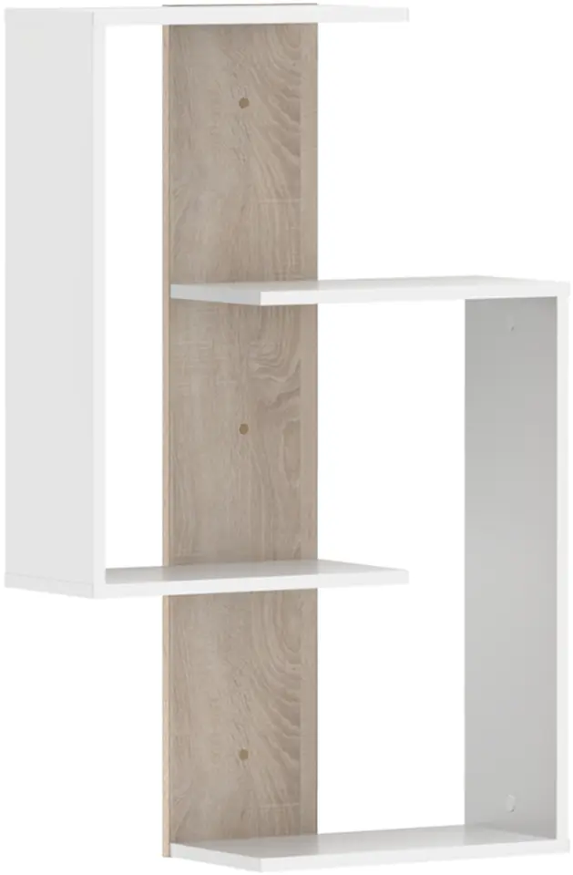 Etajera Tempo Kondela Valpa (White/Sonoma Oak)