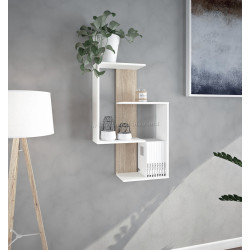 Etajera Tempo Kondela Valpa (White/Sonoma Oak)