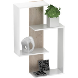 Etajera Tempo Kondela Valpa (White/Sonoma Oak) Thumb