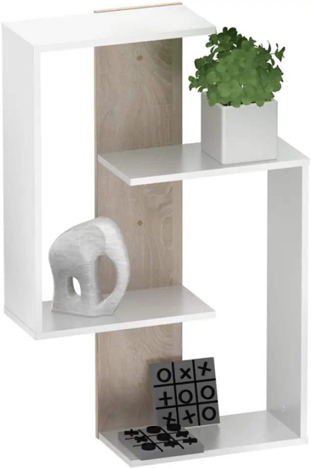 Etajera Tempo Kondela Valpa (White/Sonoma Oak)