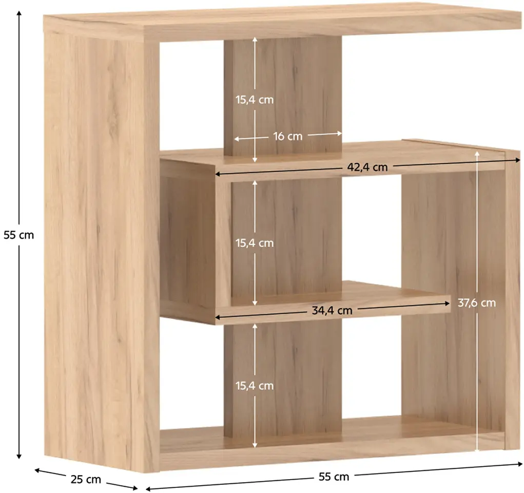 Etajera Tempo Kondela Vandia (Artisan Oak)