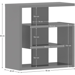 Etajera Tempo Kondela Vandia (Graphite) Thumb