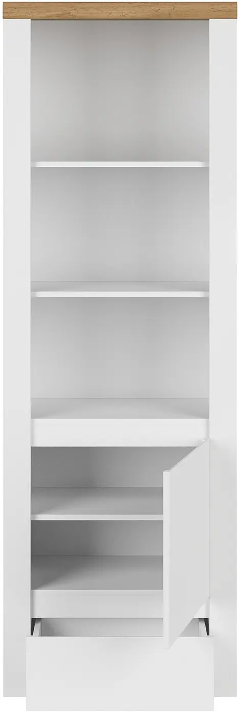 Стеллаж Tempo Kondela Vilgo (Glossy White/Wotan Oak) - 3