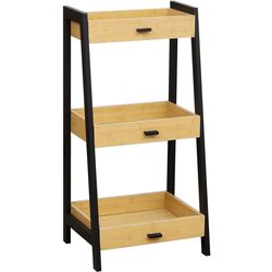 Etajera Tendance 52013 45x35x90cm (Black/Bamboo) Thumb