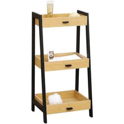 Etajera Tendance 52013 45x35x90cm (Black/Bamboo) Thumb