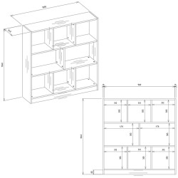 Стеллаж TopEshop Fiesta 8P (Artisan Oak) Thumb