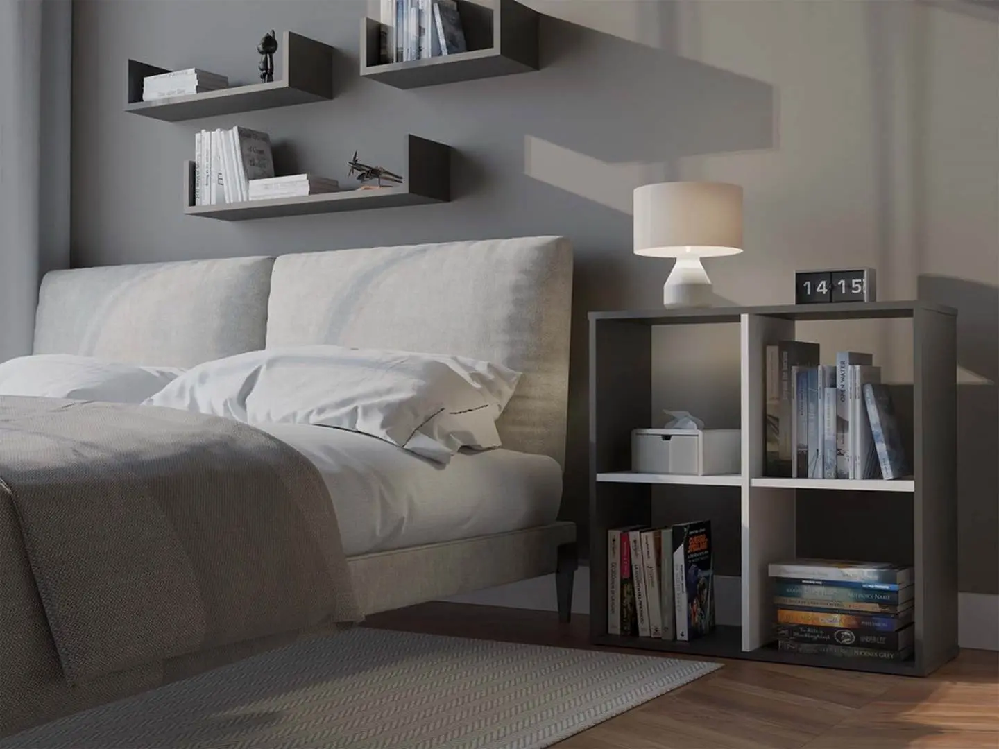 Etajera TopEshop Malax 2x2 (Anthracite/White) - 2