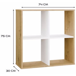 Стеллаж TopEshop Malax 2x2 (Artisan Oak/White) Thumb