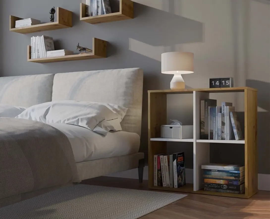 Стеллаж TopEshop Malax 2x2 (Artisan Oak/White)