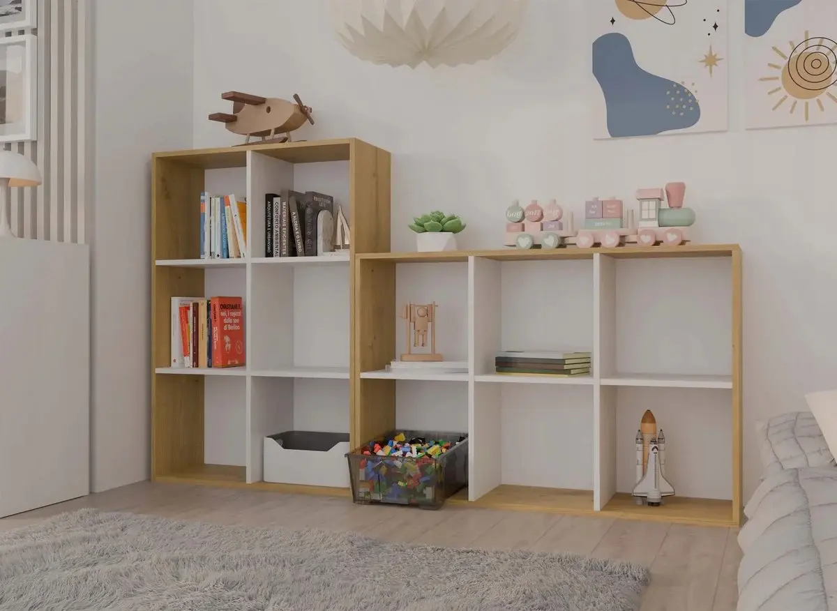 Стеллаж TopEshop Malax 2x3 (Artisan Oak/White) - 2