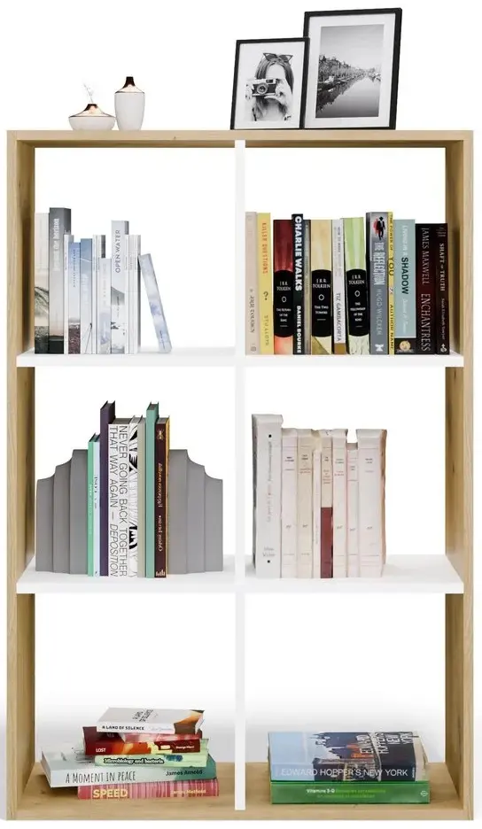 Стеллаж TopEshop Malax 2x3 (Artisan Oak/White) - 5