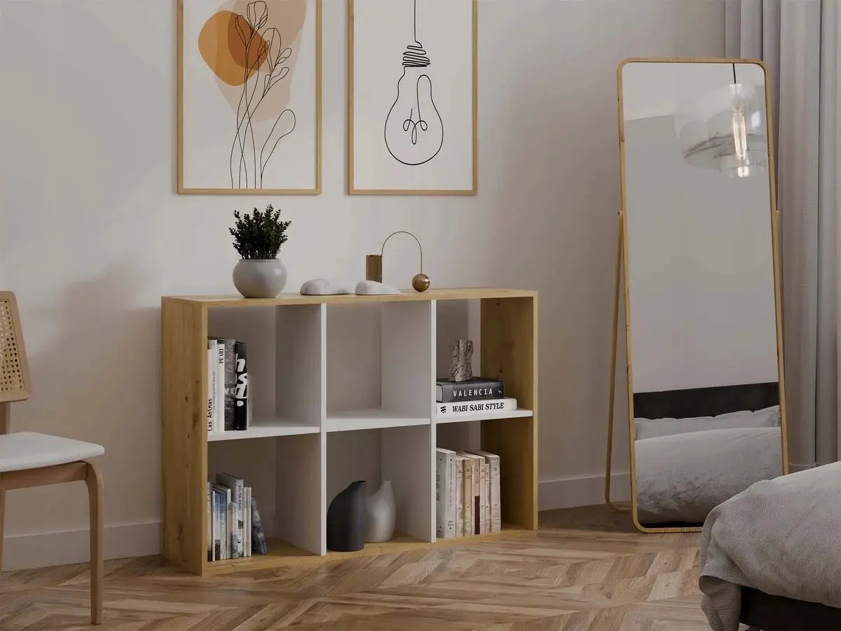 Стеллаж TopEshop Malax 2x3 (Artisan Oak/White)