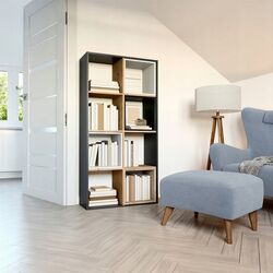 Стеллаж TopEshop Malax 2x4 (Anthracite/Artisan Oak) Thumb