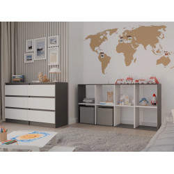 Etajera TopEshop Malax 2x4 (Anthracite/White) Thumb