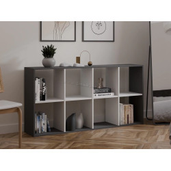 Etajera TopEshop Malax 2x4 (Anthracite/White)