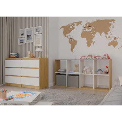 Etajera TopEshop Malax 2x4 (Artisan Oak/White) Thumb