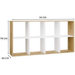 Etajera TopEshop Malax 2x4 (Artisan Oak/White) Thumb