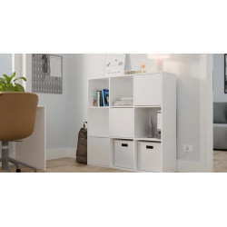 Etajera TopEshop Malax 3x3 H cu uși (White) Thumb