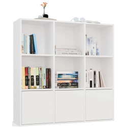 Etajera TopEshop Malax 3x3 H cu uși (White) Thumb