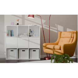 Etajera TopEshop Malax 3x3 H cu uși (White)
