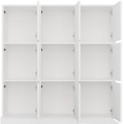 Etajera TopEshop Malax 3x3 H cu uși (White) Thumb