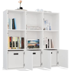 Etajera TopEshop Malax 3x3 H cu uși (White) Thumb