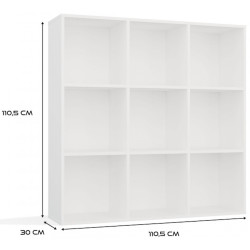 Etajera TopEshop Malax 3x3 H cu uși (White) Thumb