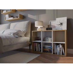 Etajera TopEshop Malax Mini 2x3 (Artisan Oak/White)