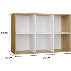 Etajera TopEshop Malax Mini 2x3 (Artisan Oak/White) Thumb