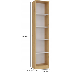 Etajera TopEshop R40 (Artisan Oak/White) Thumb