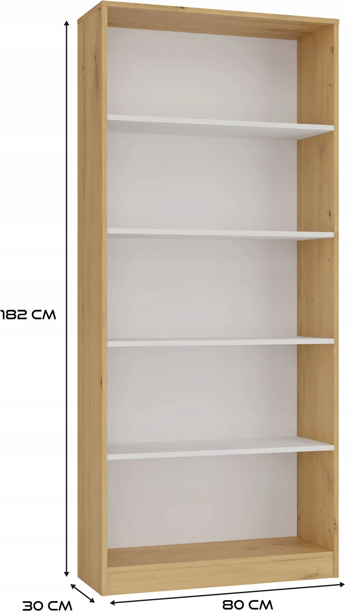 Etajera TopEshop R80 (Artisan Oak/White)