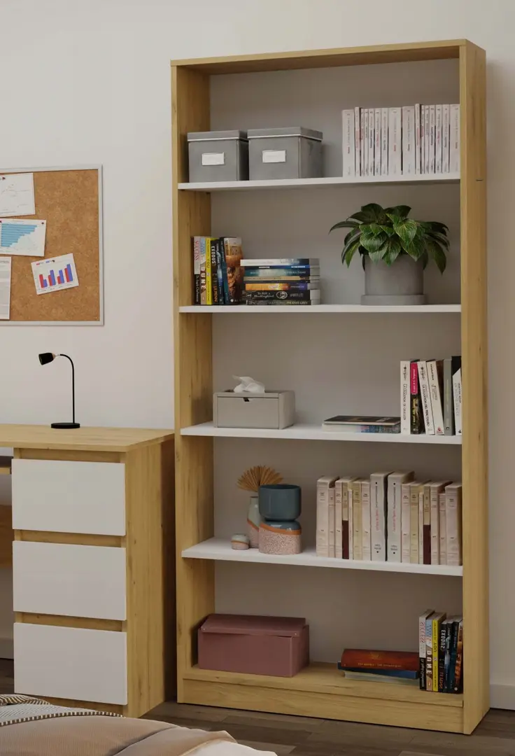 Etajera TopEshop R80 (Artisan Oak/White)