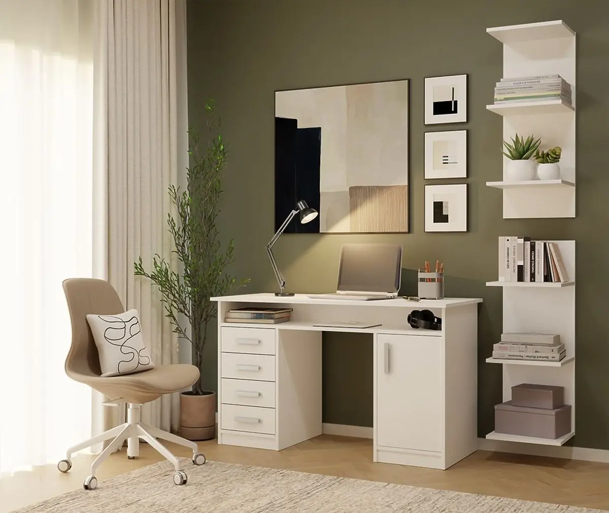 Etajera TopEshop Regal 6P (White) - 2