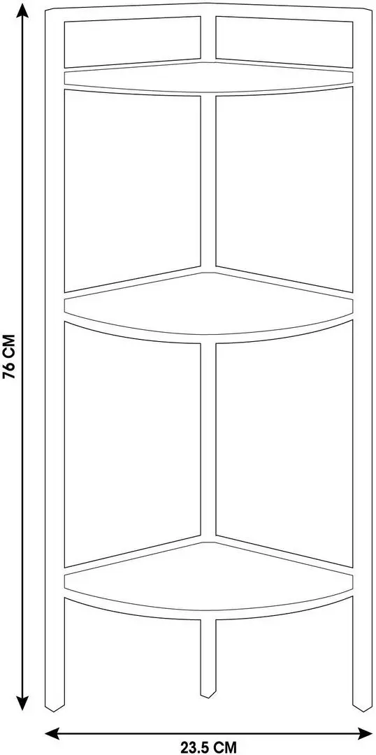 Этажерка Trends4you 52574 23x23x76cm (Black/Wood)