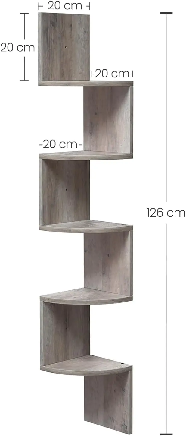 Стеллаж угловой Vasagle LBC020M01 (Greige) - 7