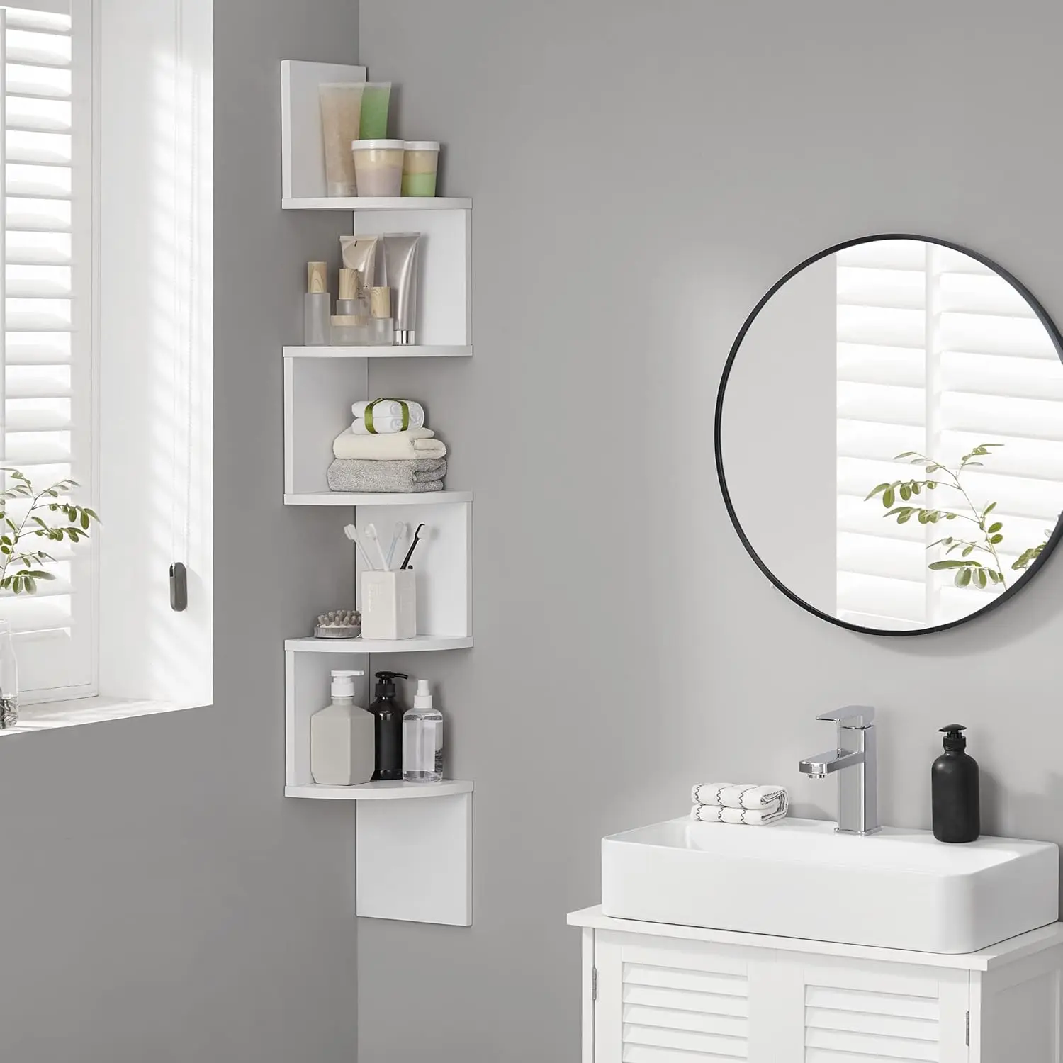 Стеллаж угловой Vasagle LBC20WT (White) - 4