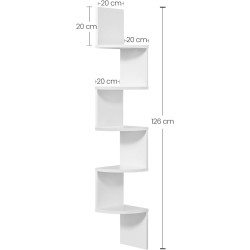 Стеллаж угловой Vasagle LBC20WT (White) Thumb