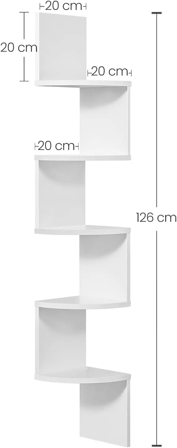 Стеллаж угловой Vasagle LBC20WT (White) - 6
