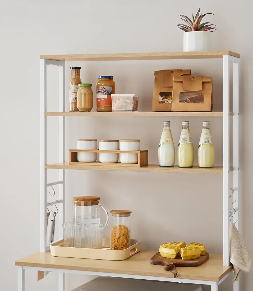 Etajera Vasagle KKS019W09 (Oak/White)