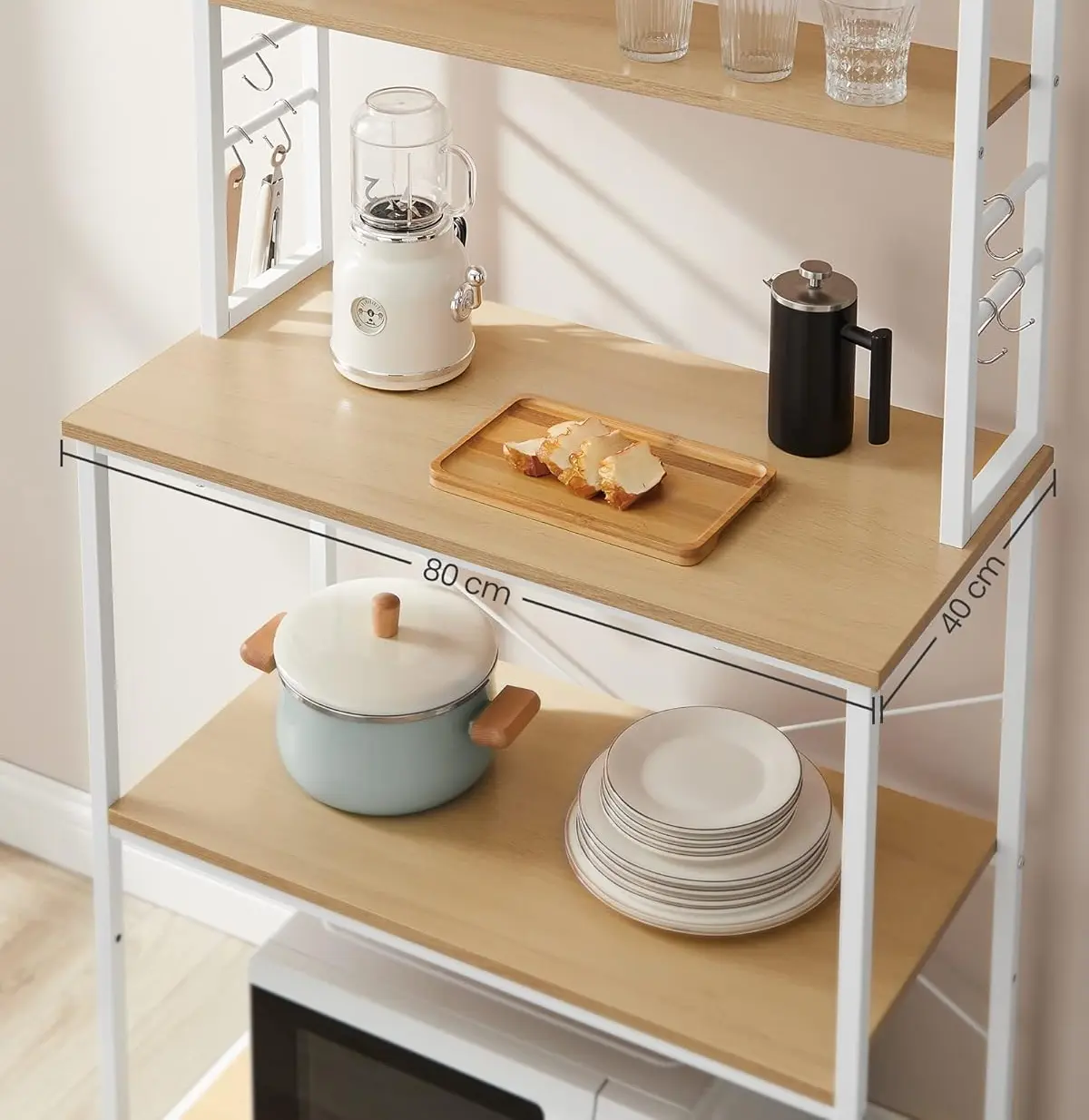 Etajera Vasagle KKS019W09 (Oak/White)