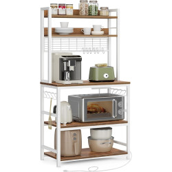 Стеллаж Vasagle KKS025W41EU (Walnut/White) Thumb