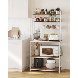 Стеллаж Vasagle KKS025W41EU (Walnut/White)