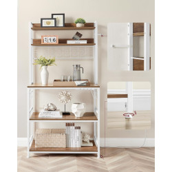 Стеллаж Vasagle KKS025W41EU (Walnut/White) Thumb
