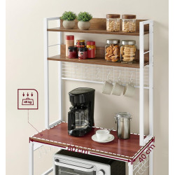 Стеллаж Vasagle KKS025W41EU (Walnut/White) Thumb