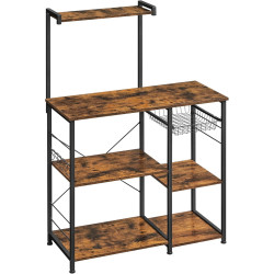 Стеллаж Vasagle KKS35X (Rustic Brown/Black) Thumb